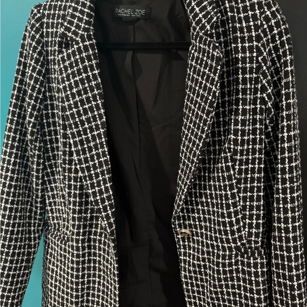 Rachel Zoe Monochrome Patterned Blazer